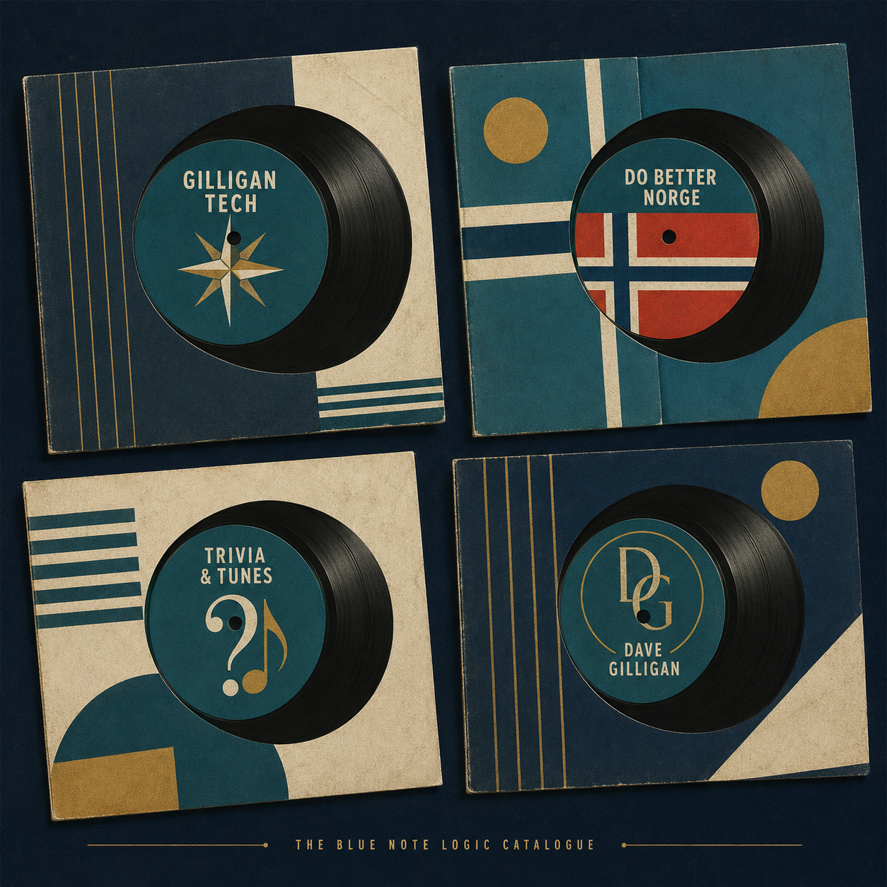 The Blue Note Logic Catalogue — four vinyl records
